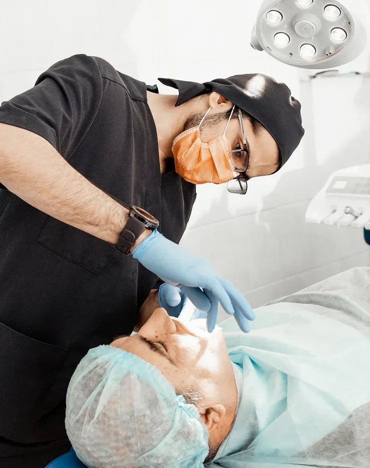 Smiling dentist