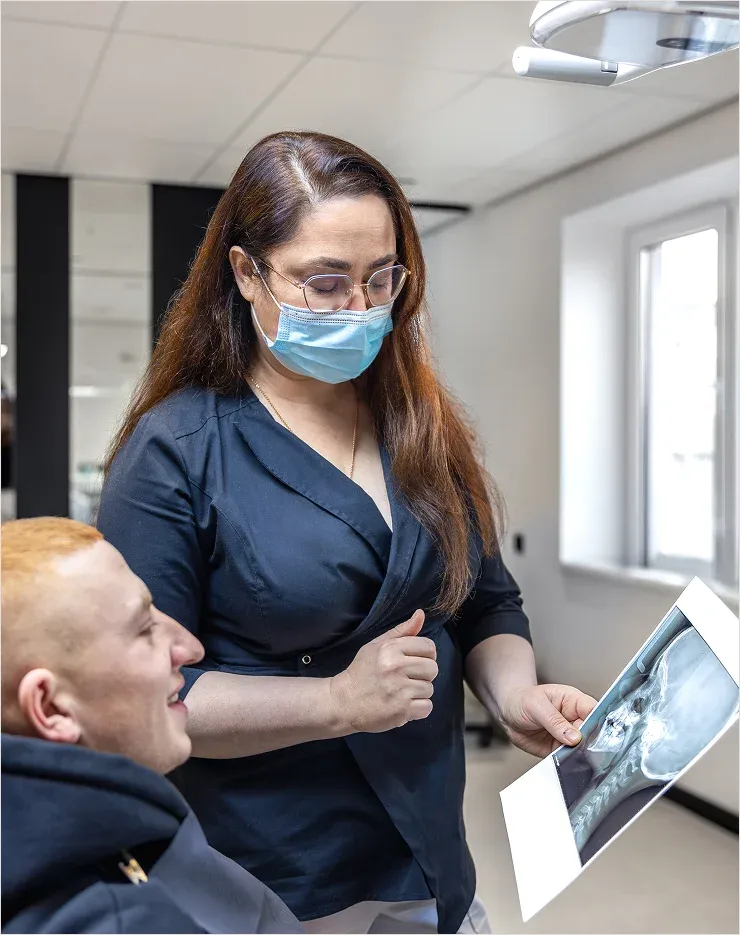 Smiling dentist