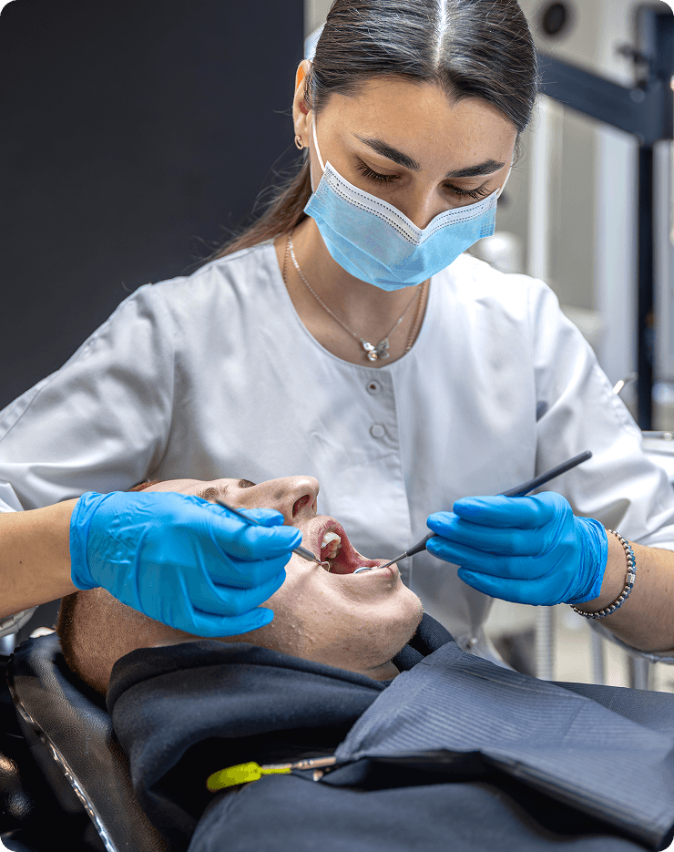 Smiling dentist