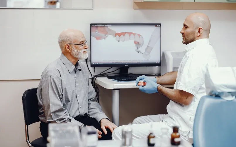 Smiling dentist